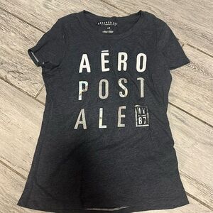 Aeropostal Women’s Glitter Letter Graphic Tee Size Large
